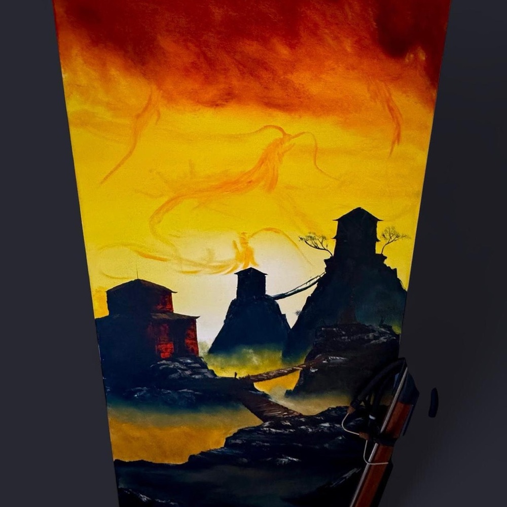 48x24 “Chasing Dragon” Oil Painting